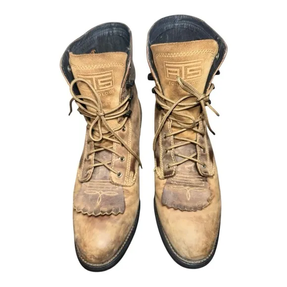 Ariat women’s Tan Leather heritage lacer round toe boots size 7.5C