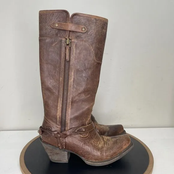 Ariat Women's Wild Flower Brown Mid-Calf Western Boots Size 7 B Cowboy
