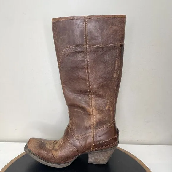 Ariat Women's Wild Flower Brown Mid-Calf Western Boots Size 7 B Cowboy