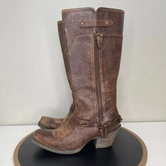 Ariat Women's Wild Flower Brown Mid-Calf Western Boots Size 7 B Cowboy