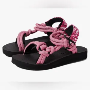 ARIZONA LOVE $213 Women’s Trekky Rope Pink Sandals Size 41 fits Size 11 NWT