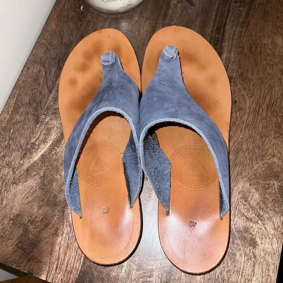 Art Peaux Lyon Handmade Tonunga Blue Leather Sandals w/Vibram Soles-42/11.5