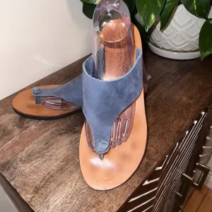 Art Peaux Lyon Handmade Tonunga Blue Leather Sandals w/Vibram Soles-42/11.5