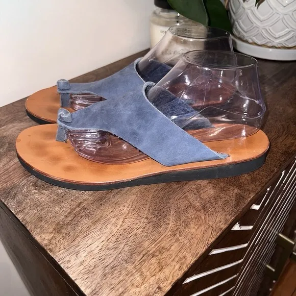 Art Peaux Lyon Handmade Tonunga Blue Leather Sandals w/Vibram Soles-42/11.5