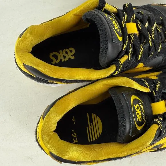Asics Gel-Diablo Welcome to the Dojo Running Shoes Men 7.5 Black Yellow 1191A129