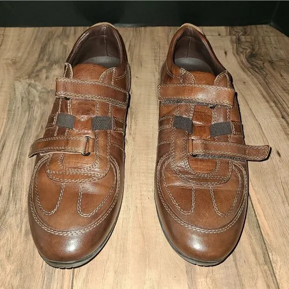 Bacco Bucci Men's Brown Strap Slip On Shoes Size 10.5