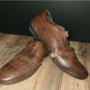 Bacco Bucci Men's Brown Strap Slip On Shoes Size 10.5
