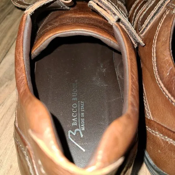 Bacco Bucci Men's Brown Strap Slip On Shoes Size 10.5