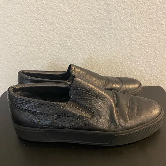 Balenciaga Black Leather Slip-On Shoes Men’s Size 13 Authentic