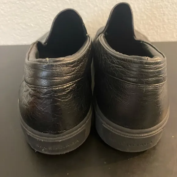 Balenciaga Black Leather Slip-On Shoes Men’s Size 13 Authentic