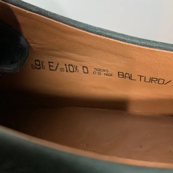 Bally Mens Suede Green/Gray Lug Sole Shoes
