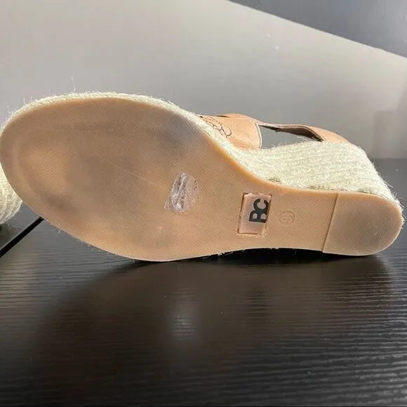 BC because I dream in color Embroidered Floral Espadrille Wedge Sandal, 9.5