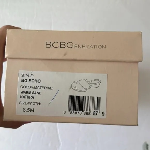 BCBGeneration 'Soho' Slide Sandal Warm Sand Natural Beige 8.5