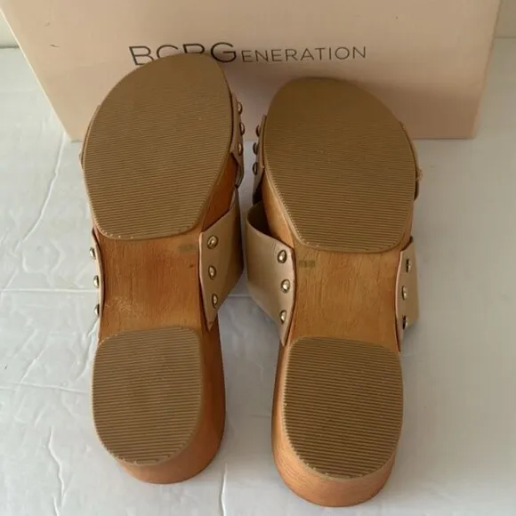 BCBGeneration 'Soho' Slide Sandal Warm Sand Natural Beige 8.5
