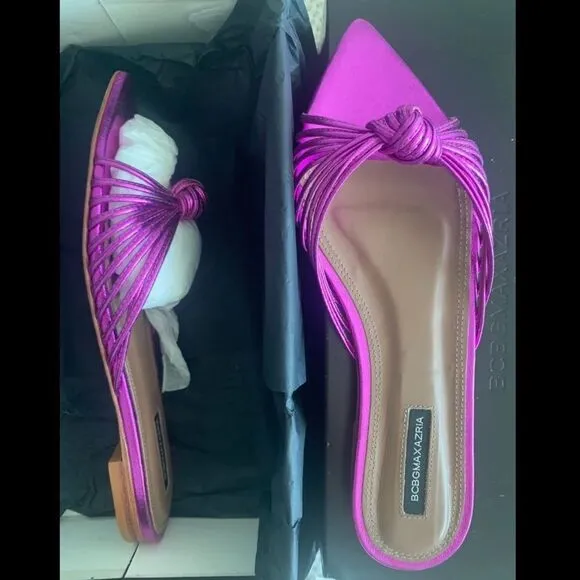 BCBGMAXAZRIA Veda Sandals Slides Pointed Toe