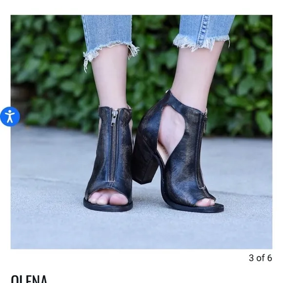 Bed Stu Olena Heeled Sandals Black Handmade