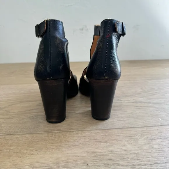 Bed Stu Olena Heeled Sandals Black Handmade