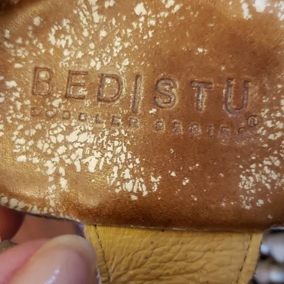 BED Stu Platform &amp; Wedge Sandals EUC Tan &amp; White