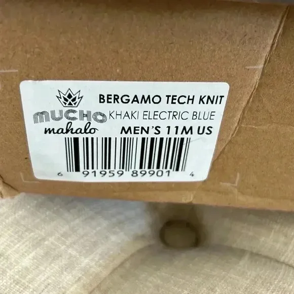 Bergamo Tech Knit Oxford Breathable Dress Shoes Khaki-Electric Blue
