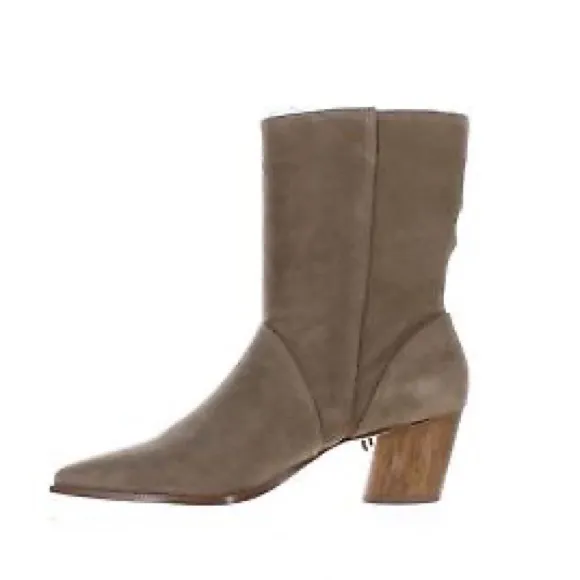 BERNARDO SUEDE LEATHER FRINGE WESTERN MID CALF BOOTS NWT