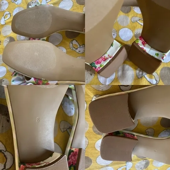 Betsey Johnson Alivia ruffle floral slides size 8M