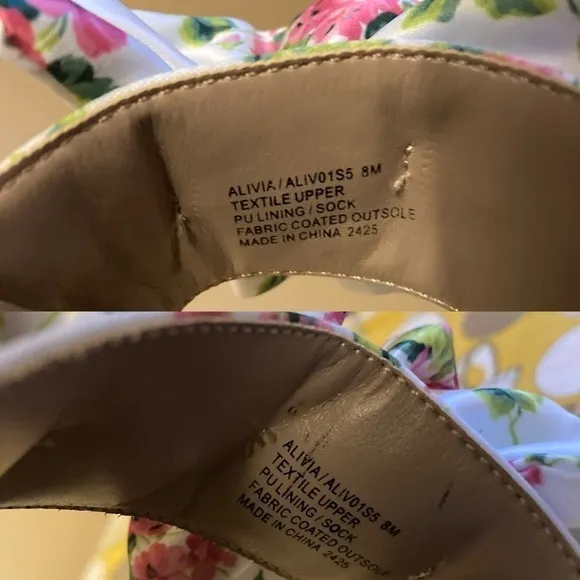 Betsey Johnson Alivia ruffle floral slides size 8M