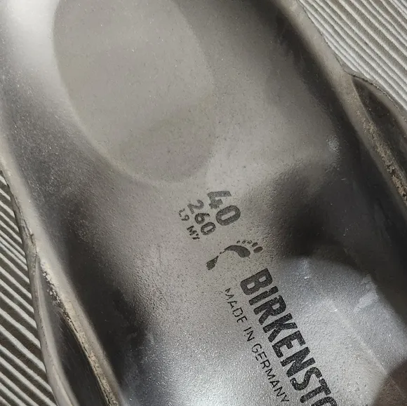 Birkenstock Adult Molded Arizona Eva Metallic Anthracite Slide Sandals EU 40