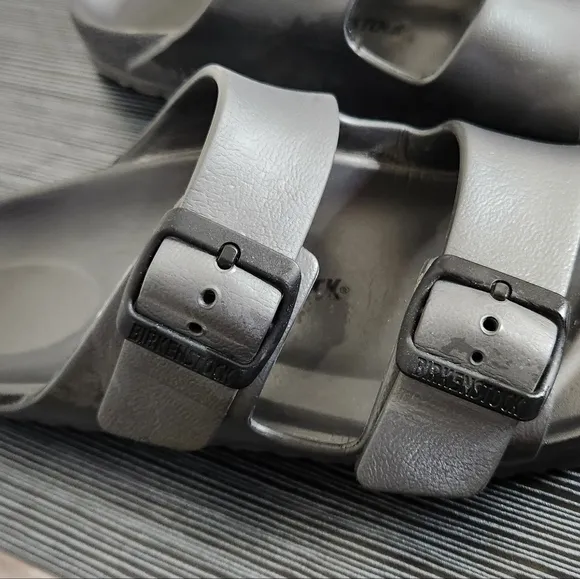 Birkenstock Adult Molded Arizona Eva Metallic Anthracite Slide Sandals EU 40