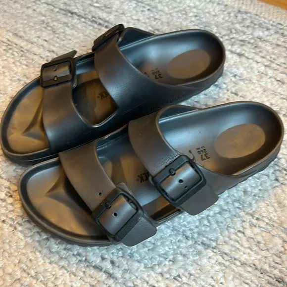 Birkenstock Adult Molded Arizona Eva Metallic Anthracite Slide Sandals