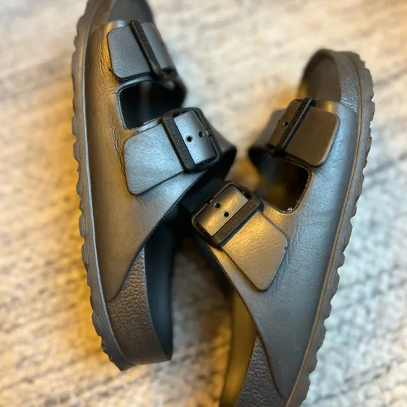 Birkenstock Adult Molded Arizona Eva Metallic Anthracite Slide Sandals