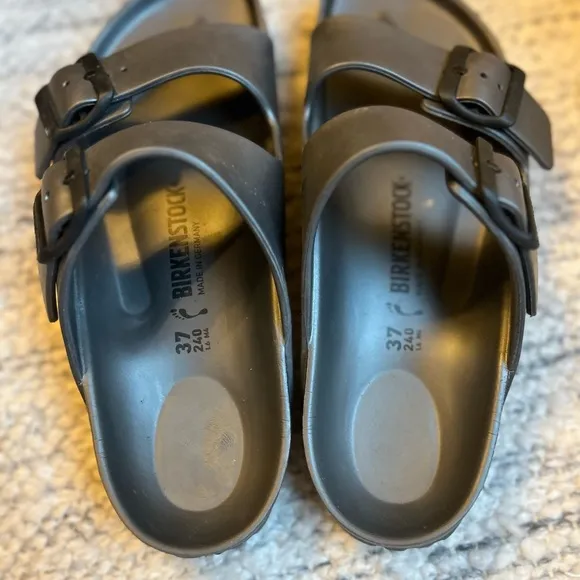 Birkenstock Adult Molded Arizona Eva Metallic Anthracite Slide Sandals