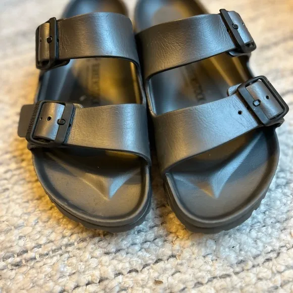 Birkenstock Adult Molded Arizona Eva Metallic Anthracite Slide Sandals