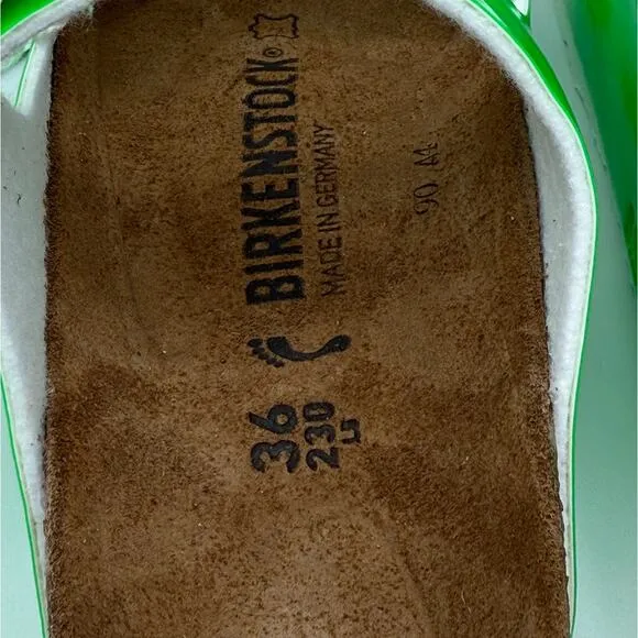 Birkenstock Arizona Birko-Flor Sandals Unisex Neon Green Size USW5/M3 EU36