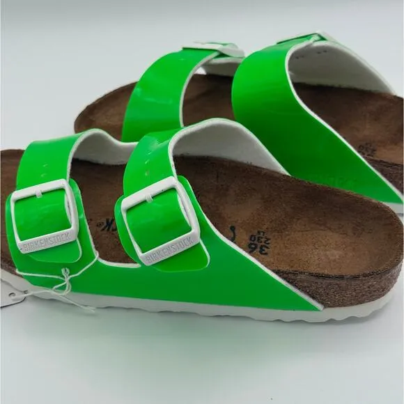 Birkenstock Arizona Birko-Flor Sandals Unisex Neon Green Size USW5/M3 EU36