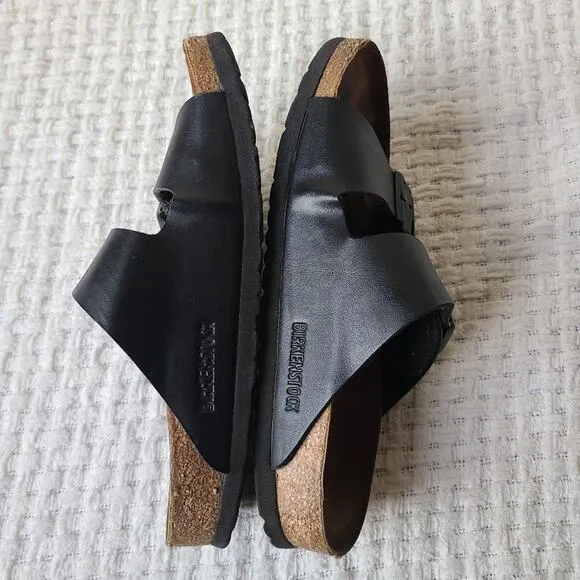 Birkenstock Arizona Black and Brown Leather Sandals Sandals Women's Size…