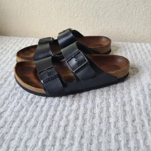 Birkenstock Arizona Black and Brown Leather Sandals Sandals Women's Size…