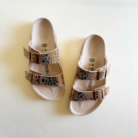 Birkenstock Arizona New Sydney Copper Metallic Stones Sandals