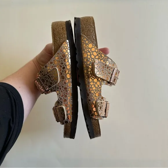 Birkenstock Arizona New Sydney Copper Metallic Stones Sandals