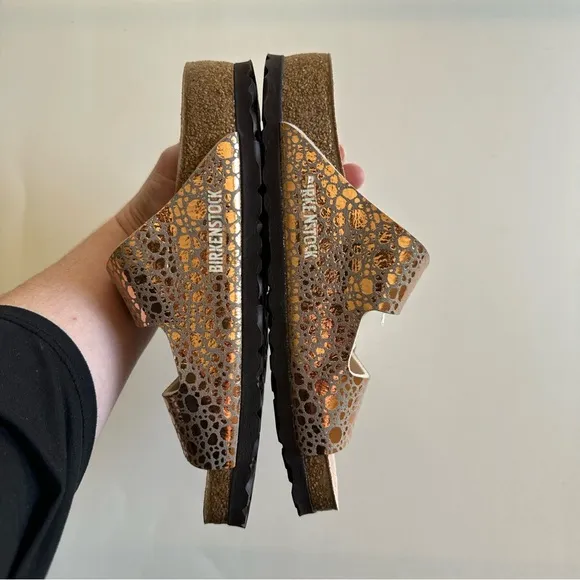 Birkenstock Arizona New Sydney Copper Metallic Stones Sandals