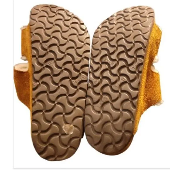 Birkenstock Arizona Shearling Slide Sandals (inside fur big toe, small spot left