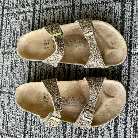 Birkenstock Birki’s Tahiti Glitter Bronze Sandals