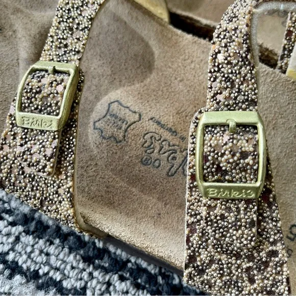 Birkenstock Birki’s Tahiti Glitter Bronze Sandals