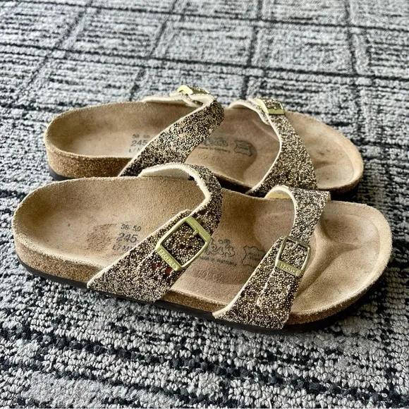 Birkenstock Birki’s Tahiti Glitter Bronze Sandals