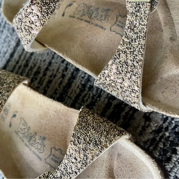 Birkenstock Birki’s Tahiti Glitter Bronze Sandals