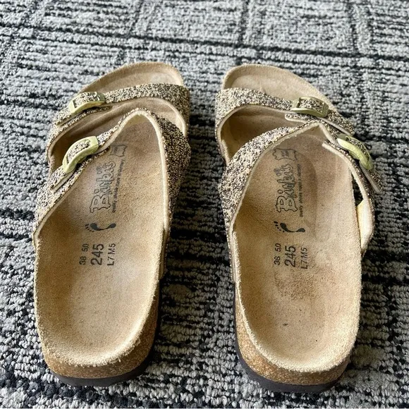 Birkenstock Birki’s Tahiti Glitter Bronze Sandals