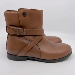 Birkenstock Collins British Tan Leather Ankle Boots Womens Shoes Size 38 US 7