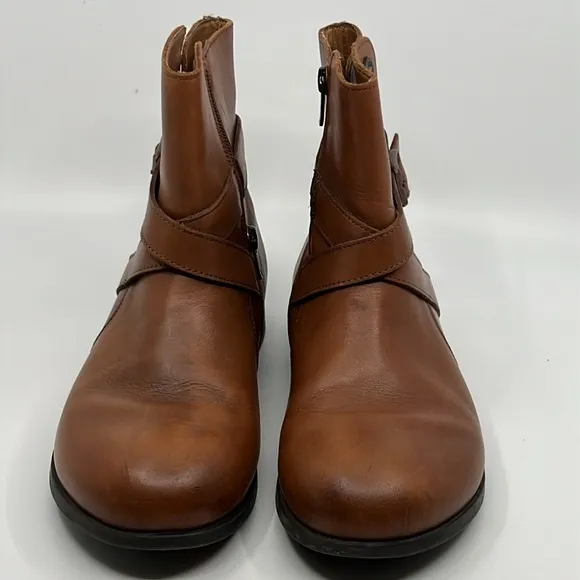 Birkenstock Collins British Tan Leather Ankle Boots Womens Shoes Size 38 US 7
