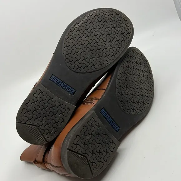 Birkenstock Collins British Tan Leather Ankle Boots Womens Shoes Size 38 US 7