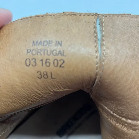 Birkenstock Collins British Tan Leather Ankle Boots Womens Shoes Size 38 US 7