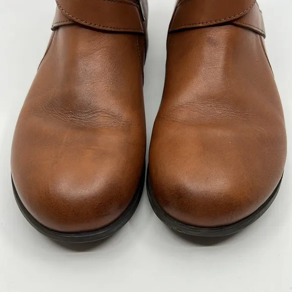 Birkenstock Collins British Tan Leather Ankle Boots Womens Shoes Size 38 US 7